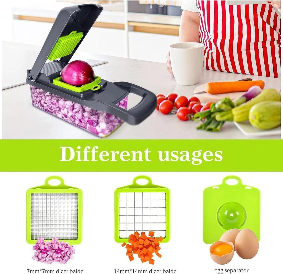 Interchangeable slicer blades for vegetable chopper