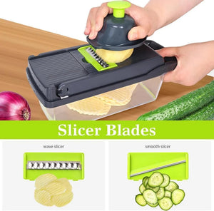 Interchangeable blade set for vegetable chopper